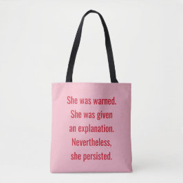 Bolsa Tote Feminista foi advertida que persistiu