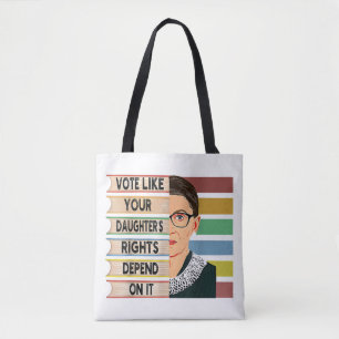 Bolsa Tote Feminista Ruth Bader Ginsburg RBG - Garota de cita