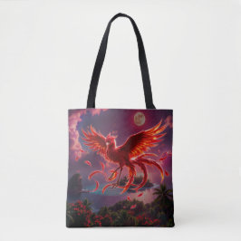 Bolsa Tote Fênix Carmesim da Maré enluarada.