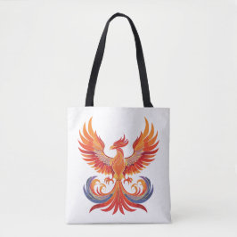 Bolsa Tote Fênix mitológica fantástica brilhante