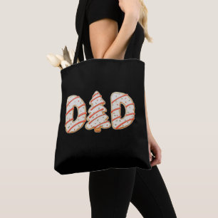 Bolsa Tote Feriado da Família de Bolo de Árvore de Natal do p