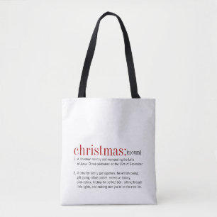 Bolsa Tote Feriado de Definição de Natal
