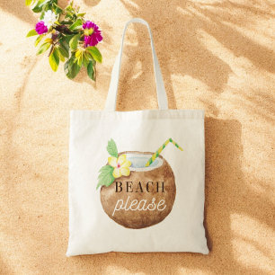 Bolsa Tote Feriado de Férias Tropicais de Viagem Beach
