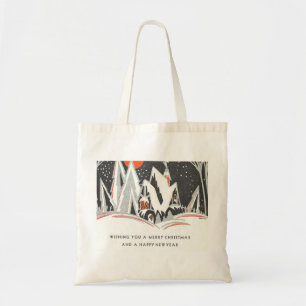 Bolsa Tote Feriado de inverno do art deco