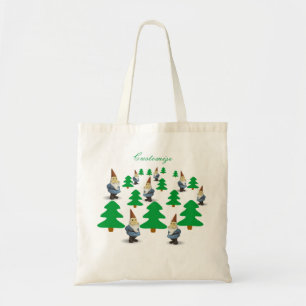 Bolsa Tote Feriado de inverno Gnomos Árvores de Natal Thunder