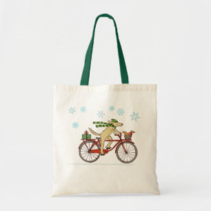 Bolsa Tote Feriado de inverno lunático do cão e do esquilo