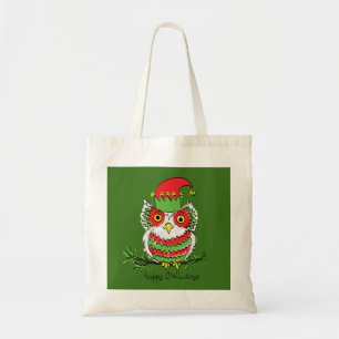 Bolsa Tote Feriado de Natal engraçado da Owl