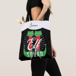 Bolsa Tote Feriado de Natal no Quadrado Elf Heels