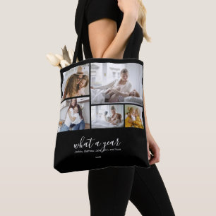 Bolsa Tote Feriado de Tipografia de 5 Fotografias Personaliza