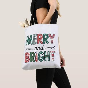 Bolsa Tote Feriado Natal Da Família feliz E Brilhante