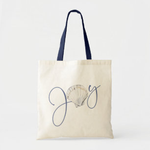 Bolsa Tote Feriado Náutico de Joy Seashell de Natal Costeiro