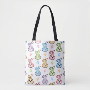 Bolsa Tote Feriados bonitos do teste padrão   do coelho de