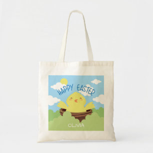 Bolsa Tote Feriados personalizados pintinho do nome do felz