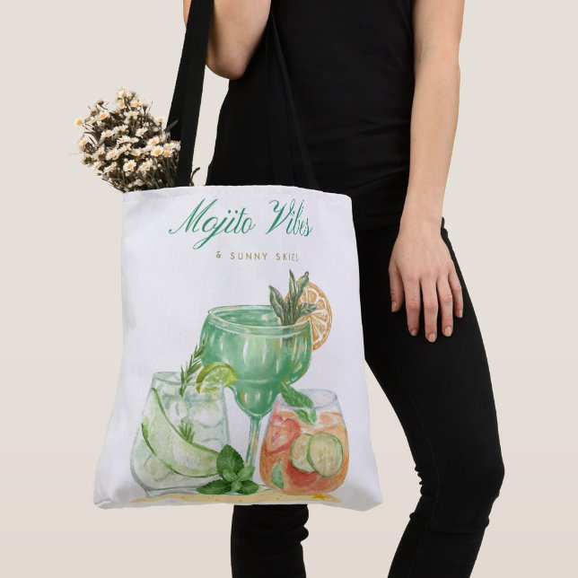 Bolsa Tote férias, bebidas e muito mais (Close Up)