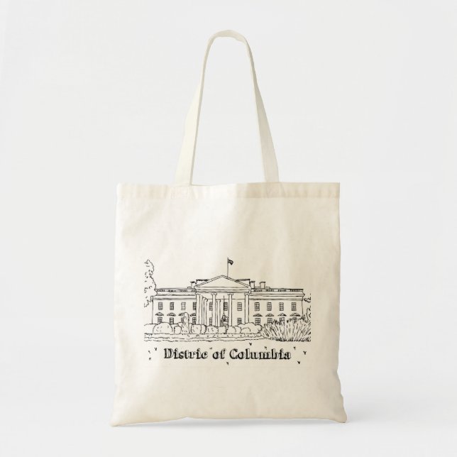 Bolsa Tote Férias da Casa Branca Desenhando Férias de Arte Vi (Frente)