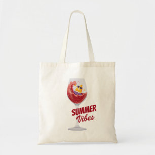 Bolsa Tote Férias de Praia Divertidas Férias de Verão Vibes C