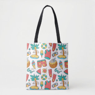Bolsa Tote férias de verão engraçado padrão
