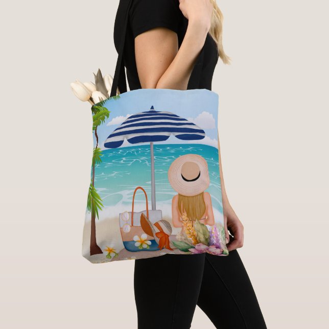 Bolsa Tote Férias De Verão, Férias De Luxo No Mar (Close Up)