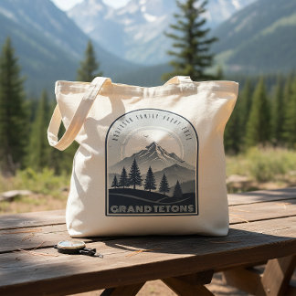 Bolsa Tote Férias em Família na Montanha Retro Azul ID1136