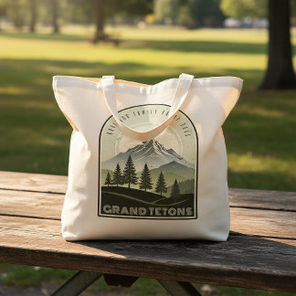 Bolsa Tote Férias em Família na Montanha Retrô Verde ID1136
