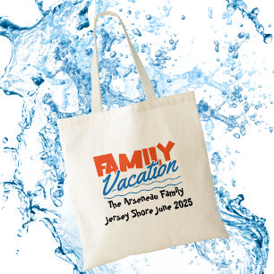 Bolsa Tote Férias FAMILIARES divertidas PERSONALIZAR laranja/