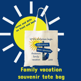 Bolsa Tote Férias Familiares Permitam Que A Aventura Comece