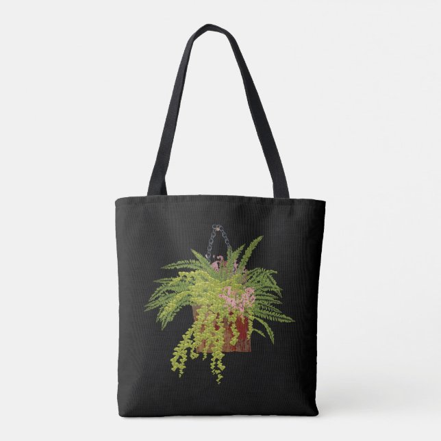 Bolsa Tote Fern Ivy Hanging Plant Botanical Illustration Art (Verso)