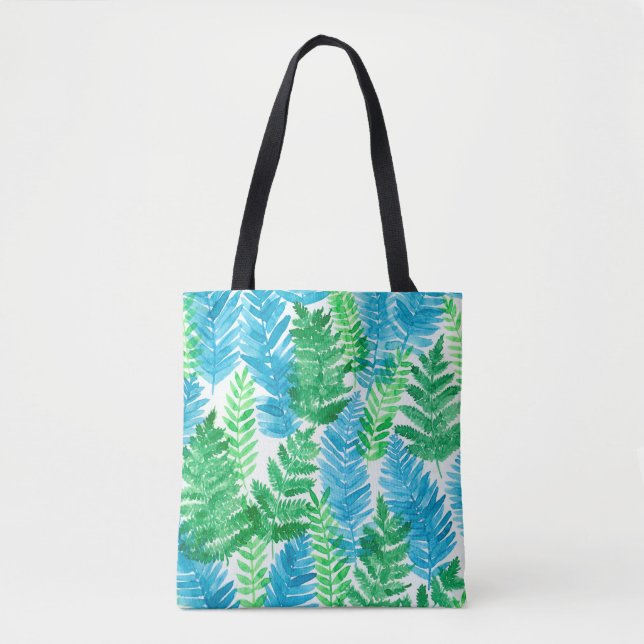 Bolsa Tote Fern Watercolor (Frente)