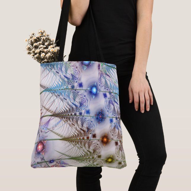 Bolsa Tote Ferns'N Flowers Abstrato (Close Up)