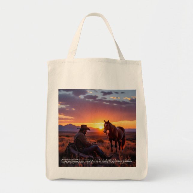 Bolsa Tote Ferradura da Sorte (Frente)