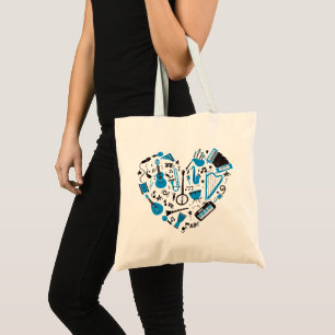 Bolsa Tote Ferramenta Coração de Instrumento Musical