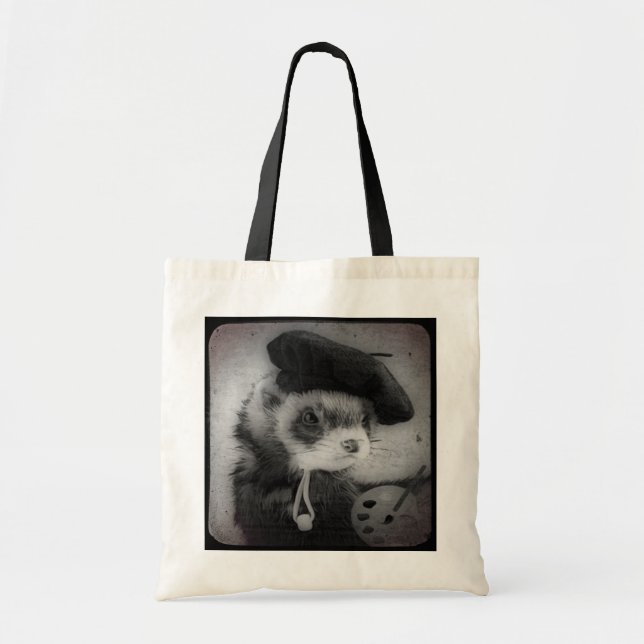 Bolsa Tote Ferret como artista (Frente)