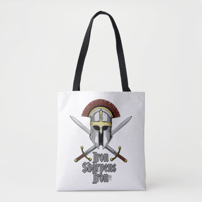 Bolsa Tote Ferro Sharpens Ferro Inspiração Cristã Essencial (Frente)