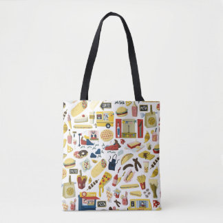 Bolsa Tote Fest de Caminhão de comida: Padrão de Cartoon