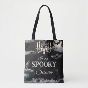 Bolsa Tote Festa Anual de Halloween Dark Vintage Gothic Skull