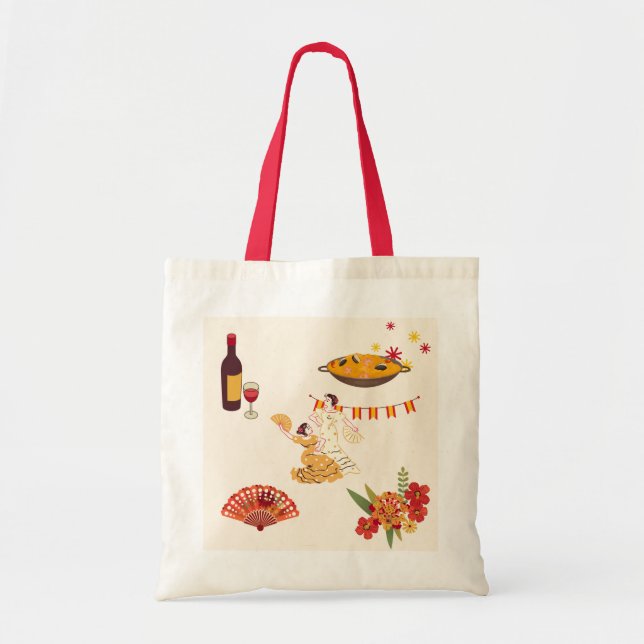 Bolsa Tote Festa ao Estilo Espanhol (Frente)