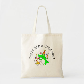 Bolsa Tote Festa Como uma Estrela Croc Crocodilo Dançante Fof
