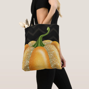 Bolsa Tote Festa de Aniversário de Halloween da Abóbora Brilh