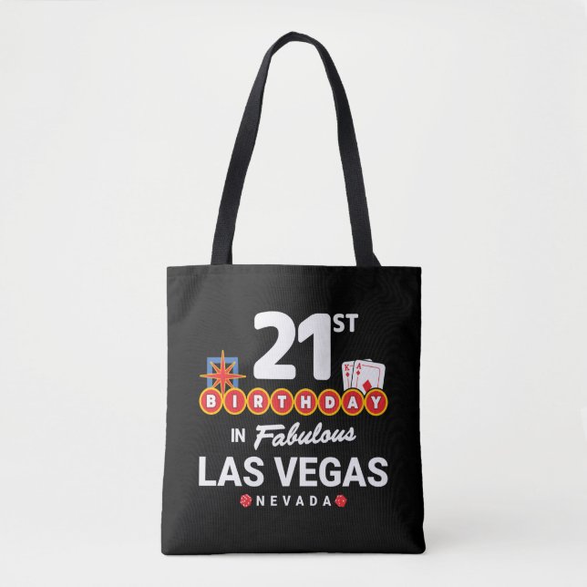 Bolsa Tote Festa de aniversário De Las Vegas - aniversário de (Frente)
