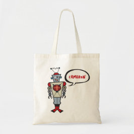 Bolsa Tote Festa de aniversário de Rapazes Robô-Robô Cute