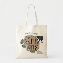 Bolsa Tote Festa de Aniversário de Safari em Aquarela Animal 