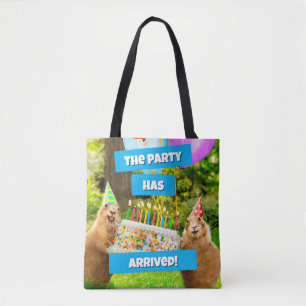 Bolsa Tote Festa de Aniversário do Cão da Pradaria