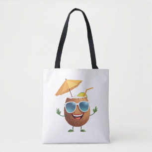 Bolsa Tote Festa de Bebida Tropical Festa de Férias Cheias de
