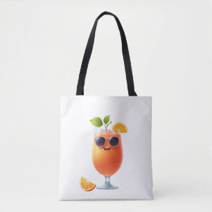 Bolsa Tote Festa de Bebidas Tropicais de Férias Cheias de Lar