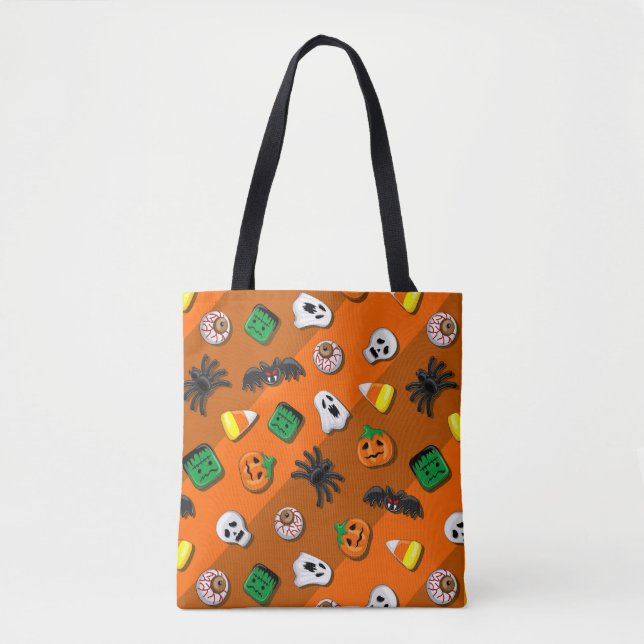 Bolsa Tote Festa de Candies do Halloween Spooky (Frente)