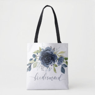 Bolsa Tote Festa de casamento de Marinho de Bridesmaid Prata 
