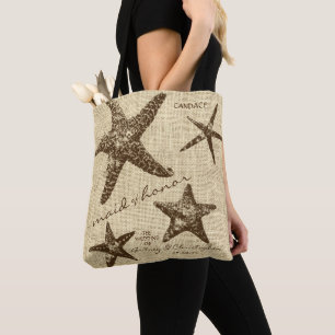 Bolsa Tote Festa de Casamento de Praia de Starfish (Madrinha