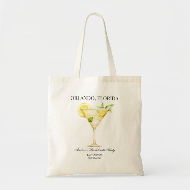 Bolsa Tote Festa de casamento Limon Cocktail de Localização P (Frente)