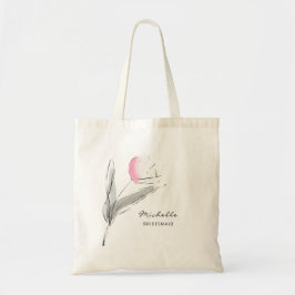 Bolsa Tote Festa de casamento Simples de Primavera Tulip Rosa