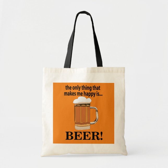 Bolsa Tote Festa de Cerveja Divertida  (Frente)